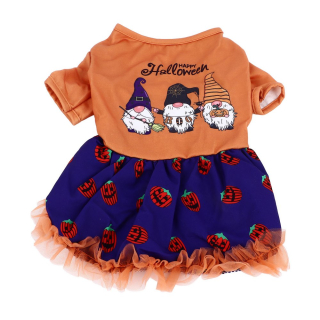 Halloweenske šaty pre psíka s motívom tekvice, flexibilný kostým pre Vášho miláčika